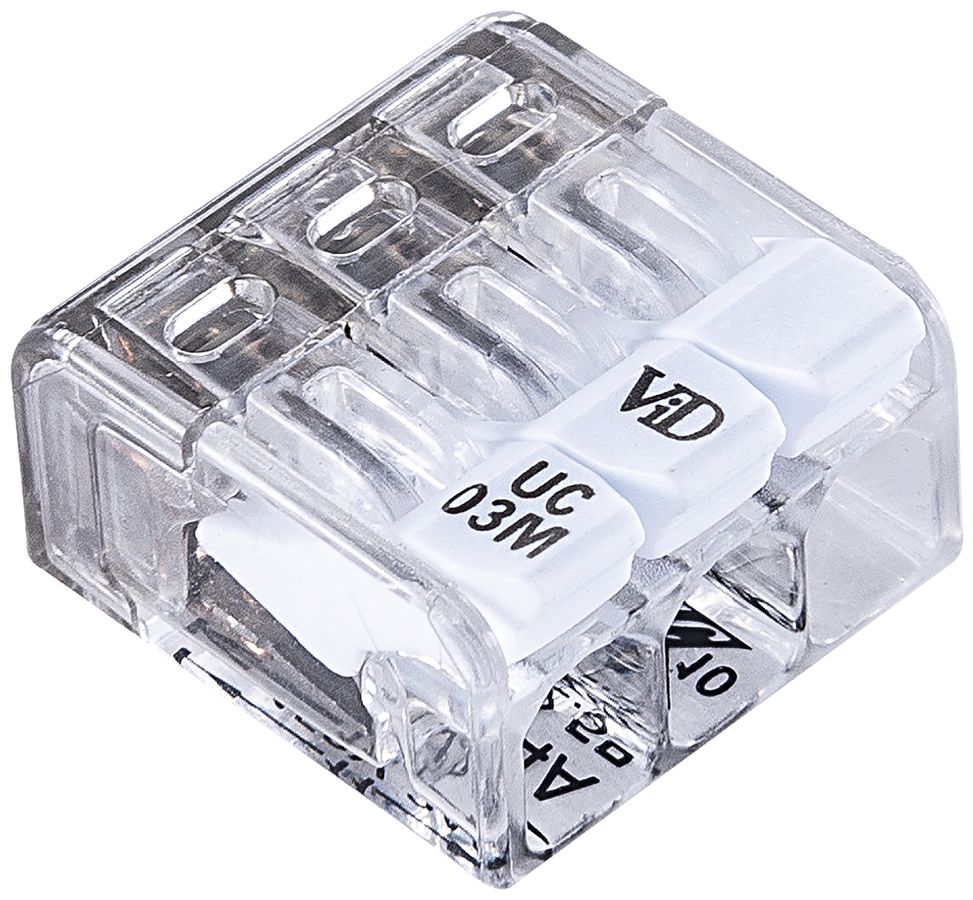 Borne de connexion Steffen mini 3 points serrage 0.2…2.5mm² leviers tr 100 pcs