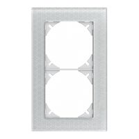 Abdeckrahmen EDIZIOdue prestige 2×1 glas ornament