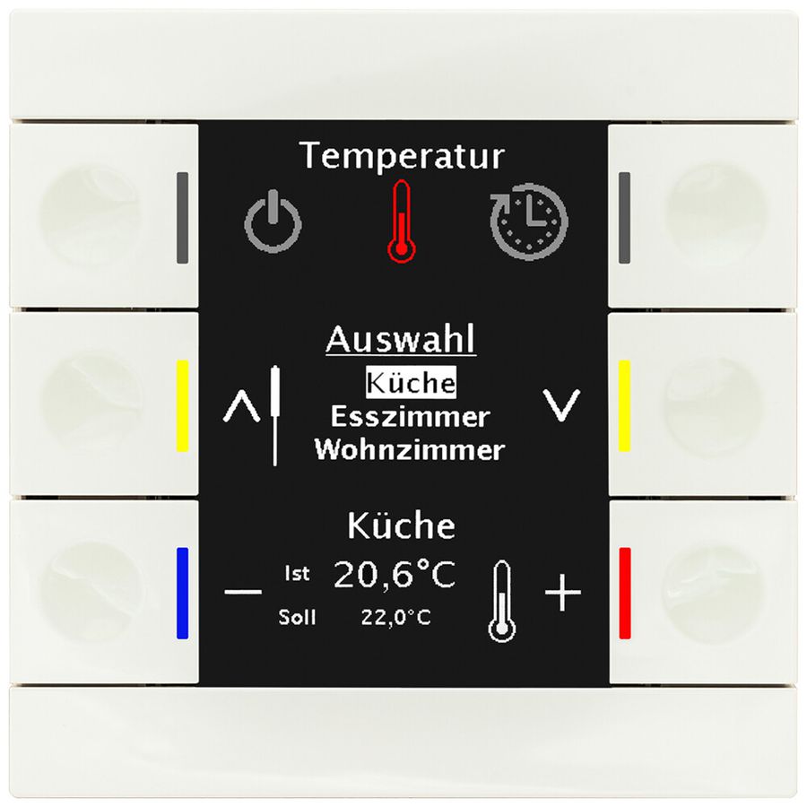 Appareil de contrôle KNX ENC MDT BE-BZS86.01 6t écran blanc br