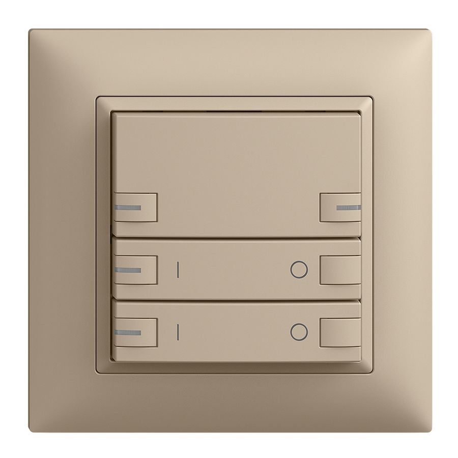 Kit frontal ENC EDIZIOdue zepAIR ON/OFF 2C sans marquage avec LED sand