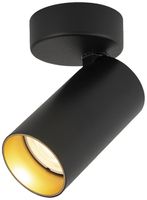 Plafoniera/applique SLV KAMI GU10 1×0…10W 114×70mm nero/oro