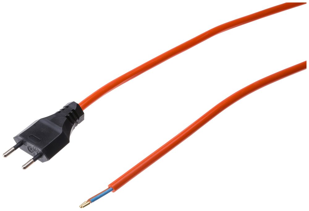 Anschlusskabel MH 2×1.5mm² 3m PUR Stecker T11 angespritzt orange