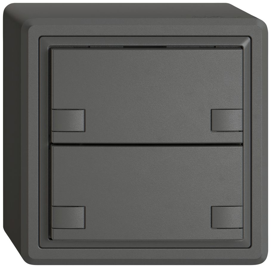 AP-Universaltaster EDIZIO.liv UNI SNAPFIX® 12…48V o.LED 2× 2-Tbed.dgu