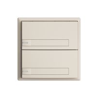 Poussoir KNX RGB EDUE, 250mW, a.LED RGB, a.papier, 2×poussoir, 1×touche, crema