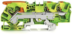 Morsetto di protezione WAGO TOPJOB-S 6mm² 3L verde/giallo serie 2106