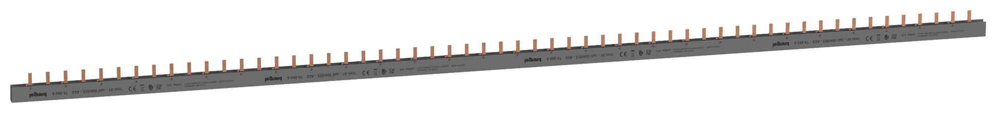 Kammschiene HX³standard 2P 1Ph Stift 16mm² 80A 1016mm grau