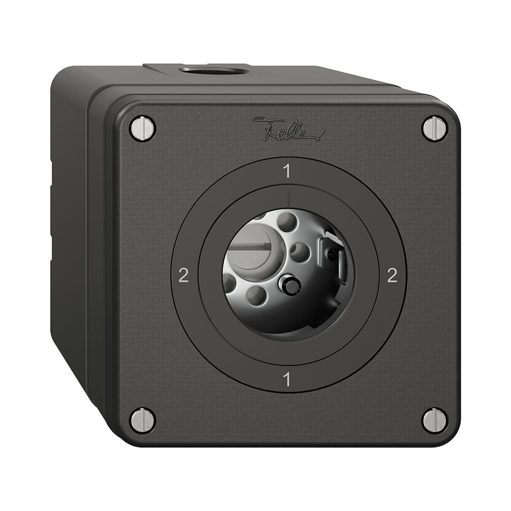 Interruttore rotativo NAPU NEVO, 3/1L, senza cilindro, KS, 2-1-2-1, nero