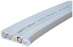 Câble plat Woertz 5×25mm² PVC gris UV Eca