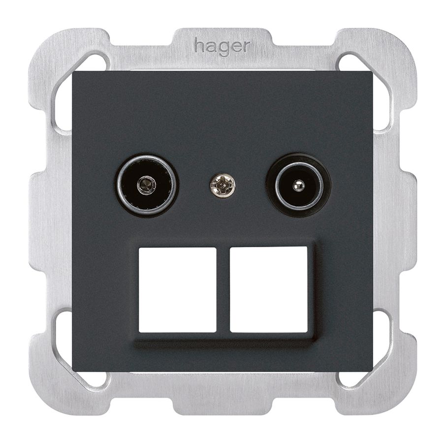 UP-Antennendose R/TV HMS kallysto B 14dB schwarz