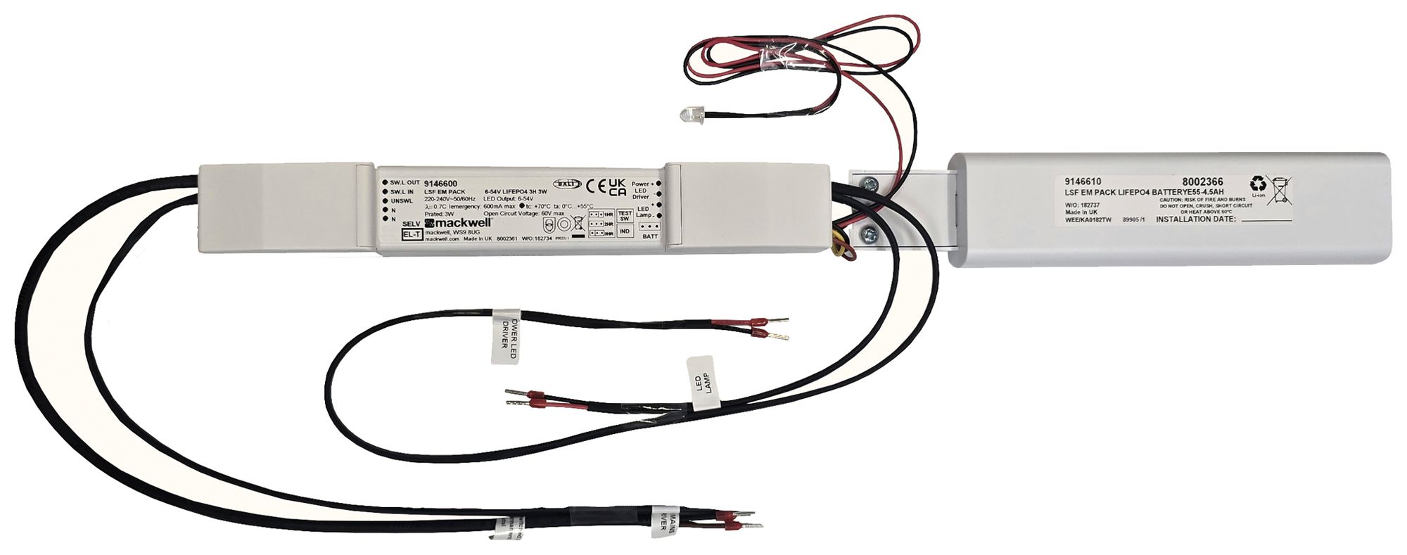 Notlicht-Set Sylvania LifeSave MT 3W LED 3h Prüftaste