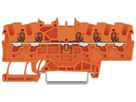 Borne de passage joignable WAGO TOPJOB S 1.5mm² 24A Push-in 5×1 TH35 orange