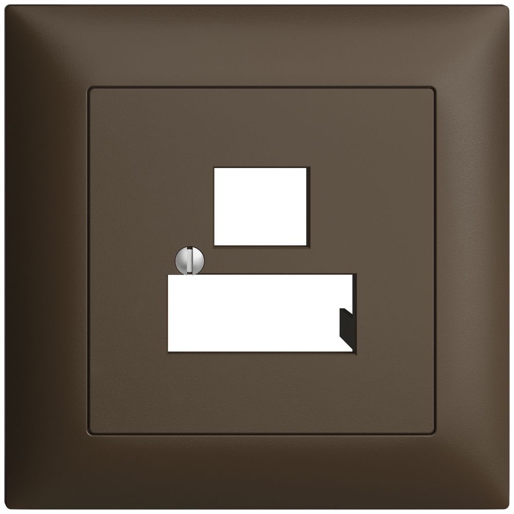 Kit frontal ENC EDIZIOdue coffee 88×88mm 3×RJ45