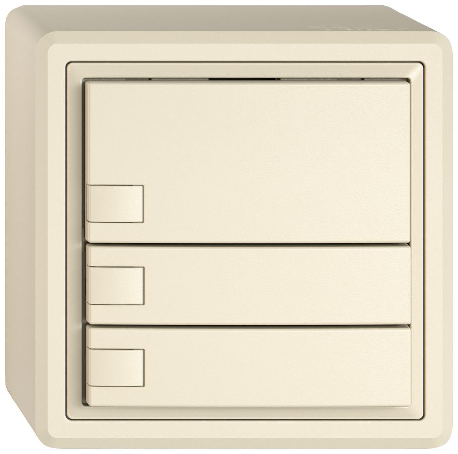 AP-Universaltaster EDIZIO.liv UNI SNAPFIX® 12…48V o.LED 3× 1-Tbed.cr