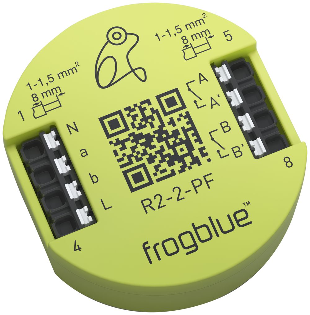 EB-RF-Schaltrelais frogblue frogRelay2-2-PF, 2-Kanal 230V max. 6A, 2 Eingänge