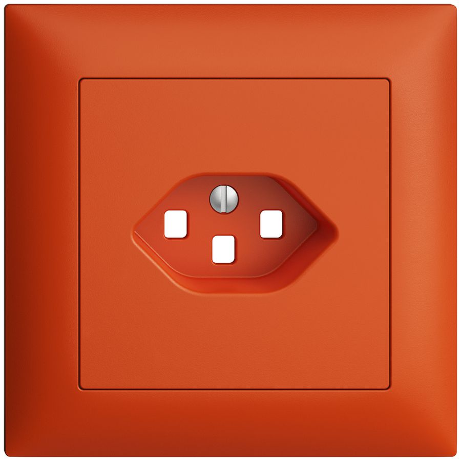 UP-Frontset EDIZIOdue orange 88×88mm 1×T23