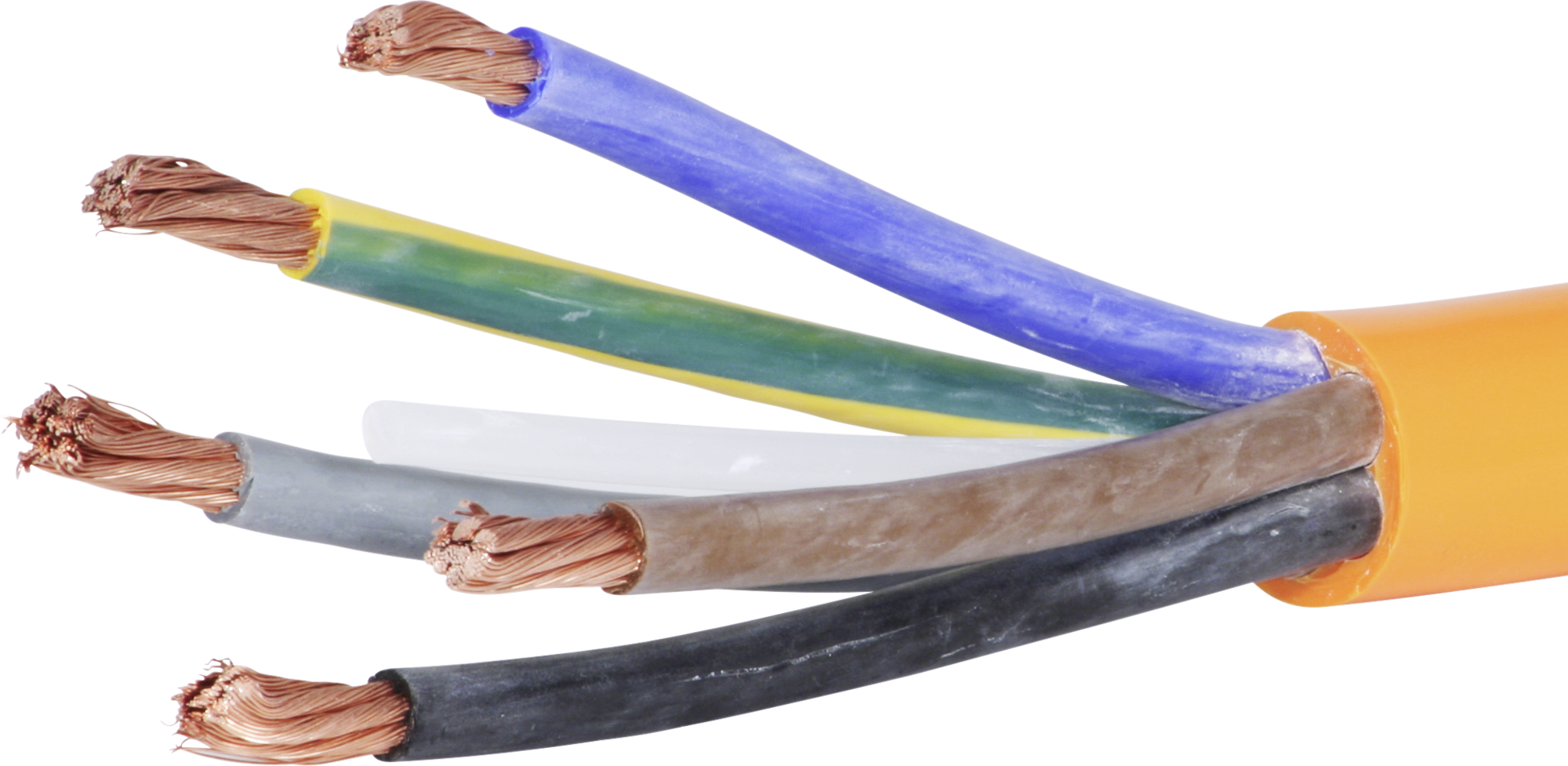 Câble EPR-PUR 5×25mm² 3LNPE orange