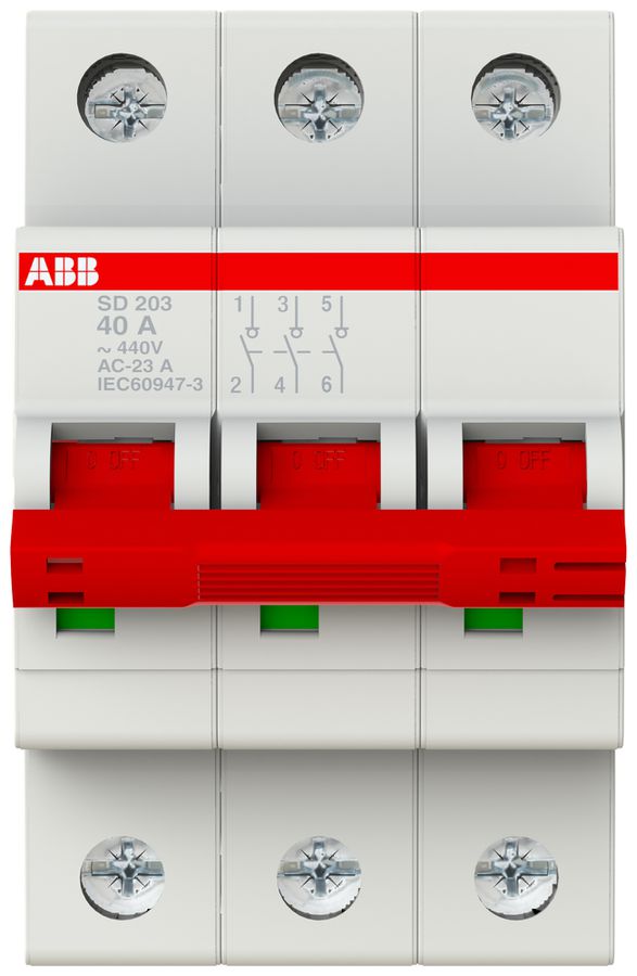 REG-Lasttrennschalter ABB pro M compact SD203/40 40A 3P 440V 3TE