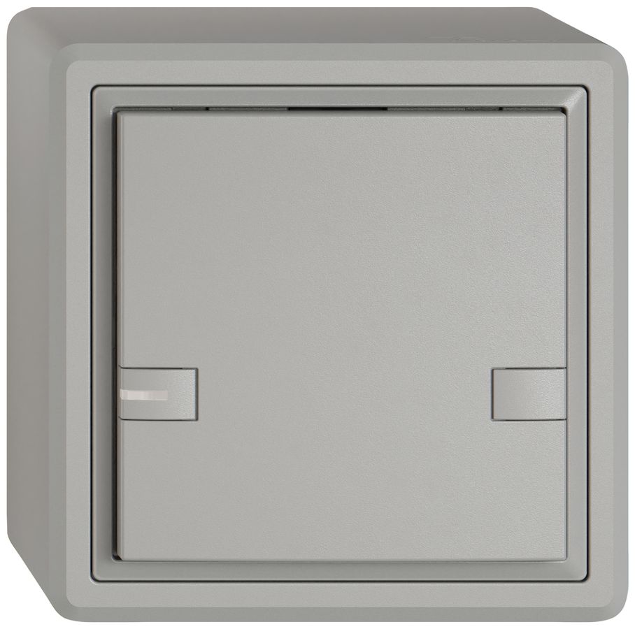 Poussoir KNX RGB AP EDIZIO.liv SNAPFIX® capteur temp.RGB-LED 1× comm.2T grc