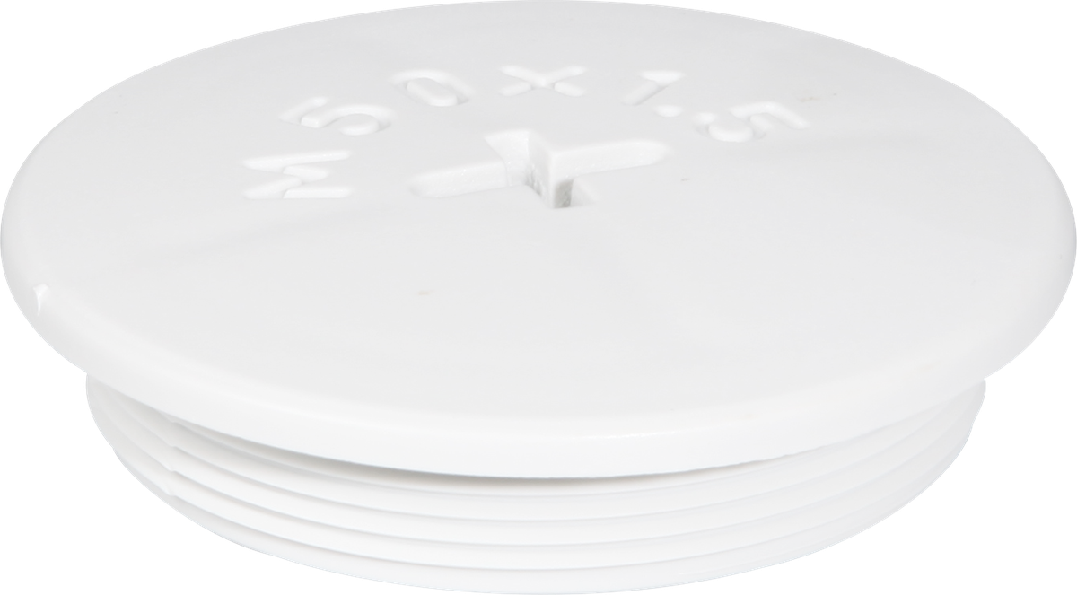 Bouchon avec rebord PA/GFK M50 gris clair