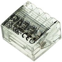 Borne de connexion Woertz 8P 0.5…2.5mm² gris transparent