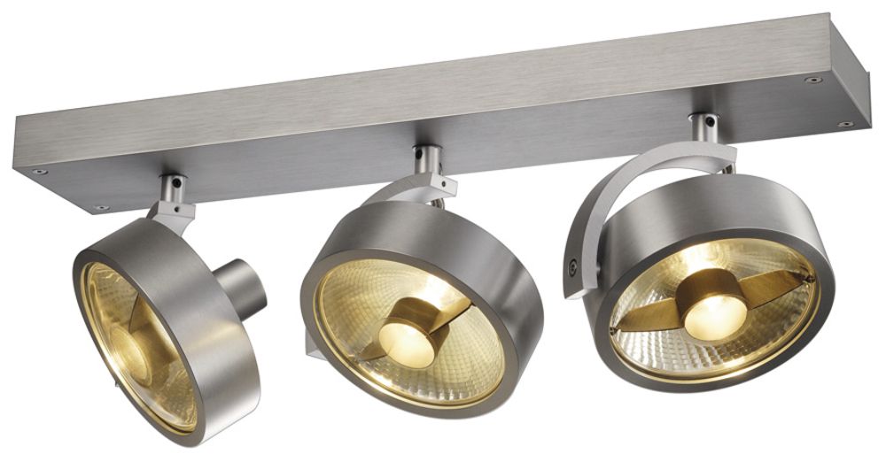 Deckenleuchte SLV KALU QPAR, 3×GU10 75W IP20 Aluminium gebürstet
