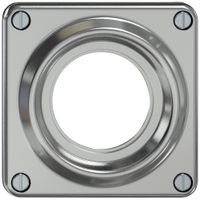 Oberteil ELEMENT SNAPFIX® ohne Klappdeckel für SCHUKO-Steckdose alu