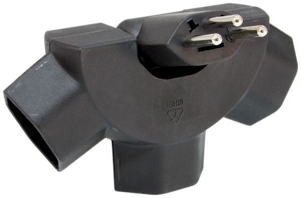 Mehrfachstecker STEKO LINE Peacock 3×T13 schwarz