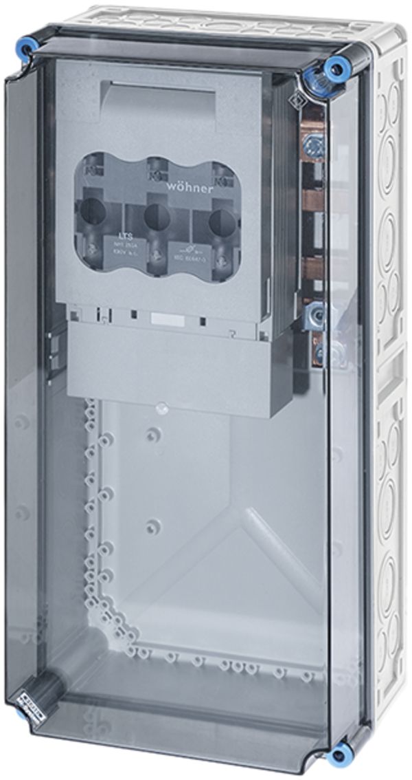 NH-Gehäuse Hensel Mi, 1×NH 1, mit Sammelschiene, 400A, 5-polig