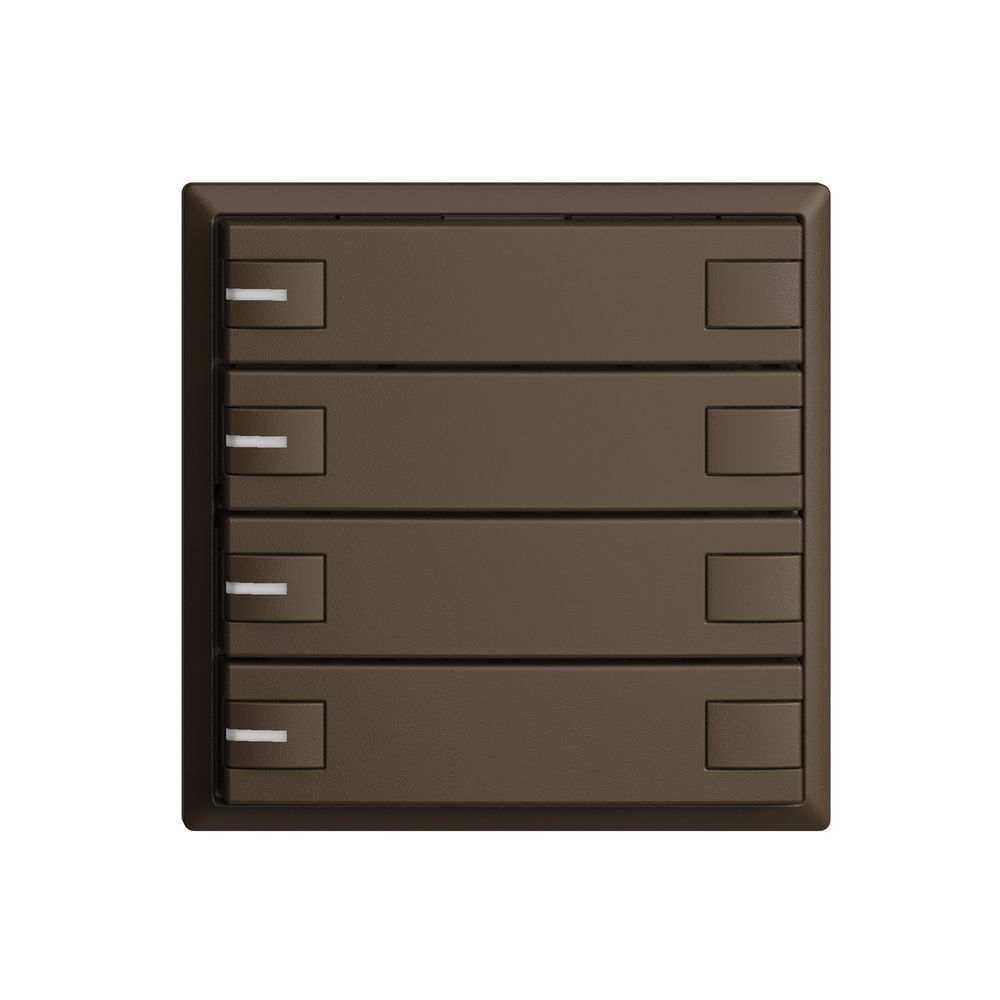 KNX-Taster RGB EDUE, 250mW, m.RGB-LED, 4×Taste, 2×Tastenb., cof