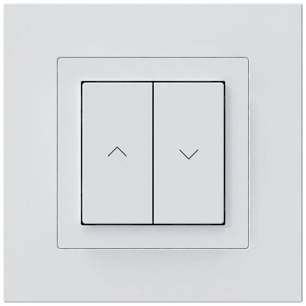 Poussoir pour stores KNX ENC Hager BA kallysto.pro C double 94×94mm blanc