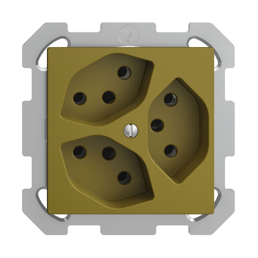 Prise ENC EDIZIOdue 3×T13 olive 3×S