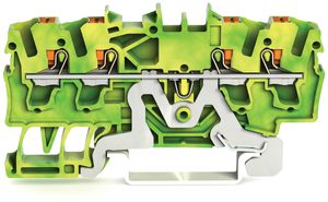 Schutzleiterklemme WAGO TOPJOB-S 2.5mm² 4L grün/gelb Serie 2202