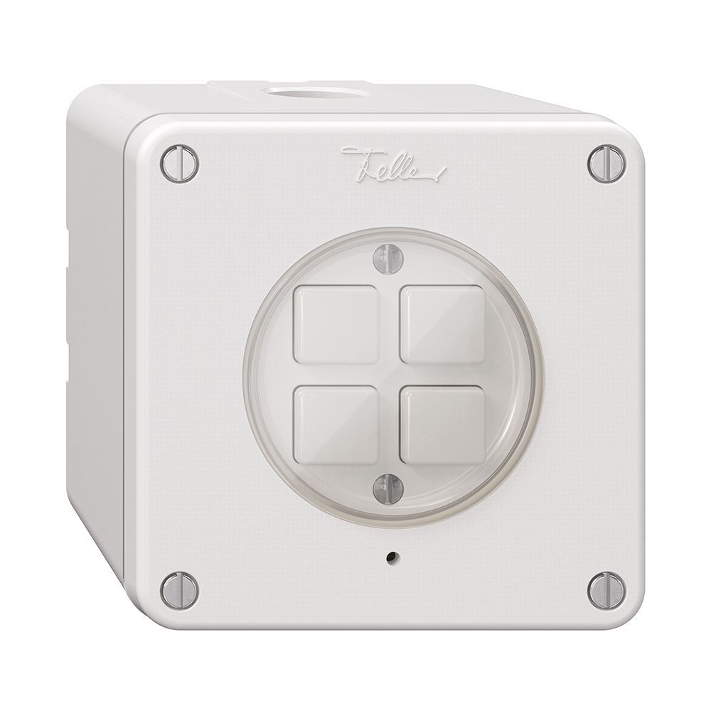 NAP-KNX-Taster 4× NEVO RGB mit Temperaturfühler weiss