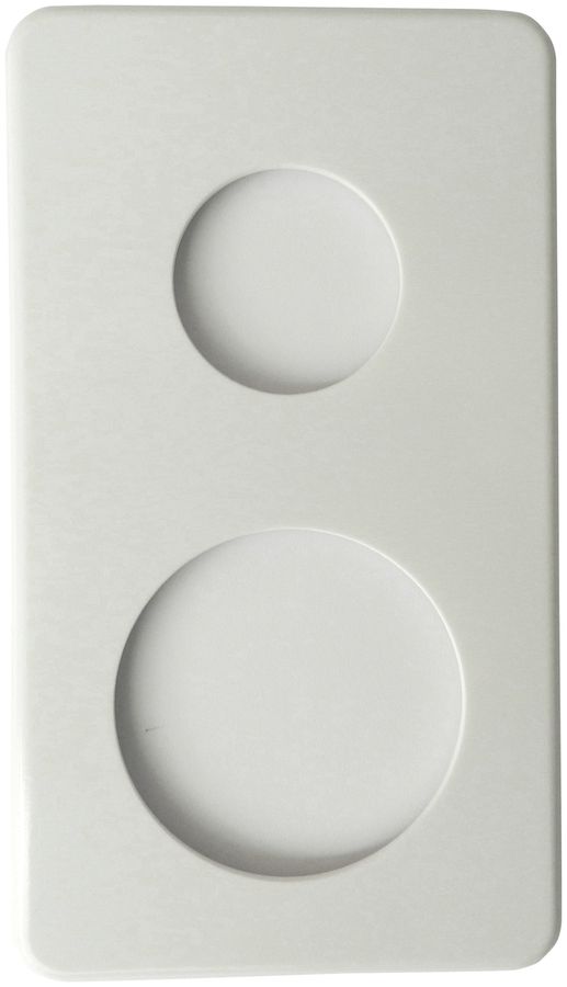Placca di copertura INC 2×II 43+66/80mm bianco