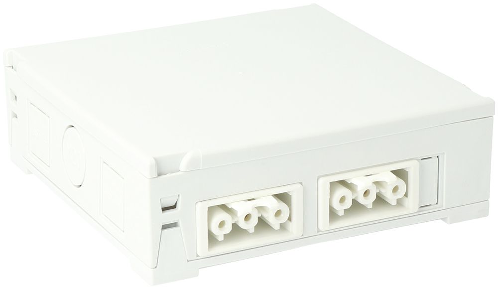 Boîtier AGRO, in: 2×3P H07V-U, out: je 2×3P no/bl, Wieland, gris