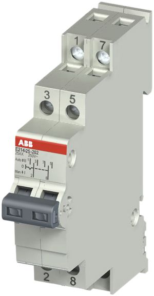 REG-Gruppenschalter ABB E214, 25A/250V 2L 2W, 1TE, "I-0-II"