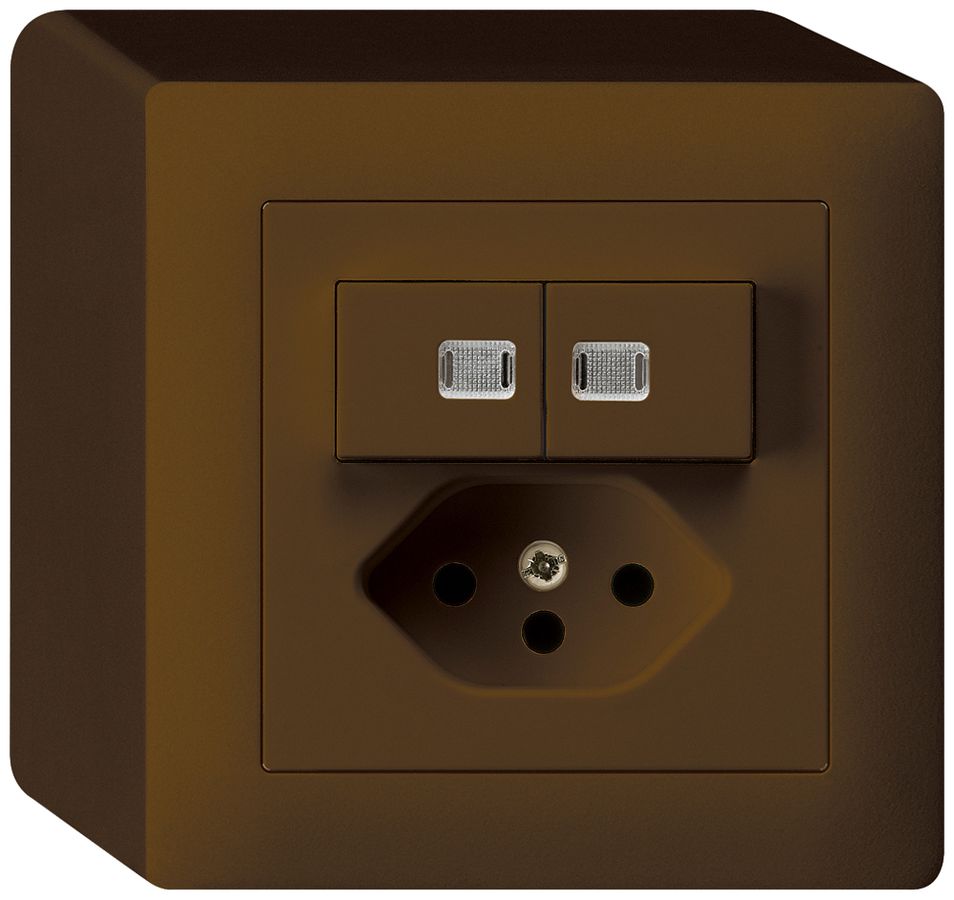 AP-Leuchtkombination 1/3+3/1P+T13 braun kallysto 2 Linsen