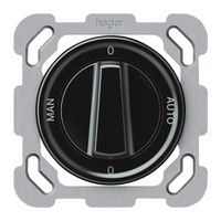 UP-Drehschalter origin Umschalter 2/1L 16A 250V 0-AUTO-0-MAN 77×77mm schwarz