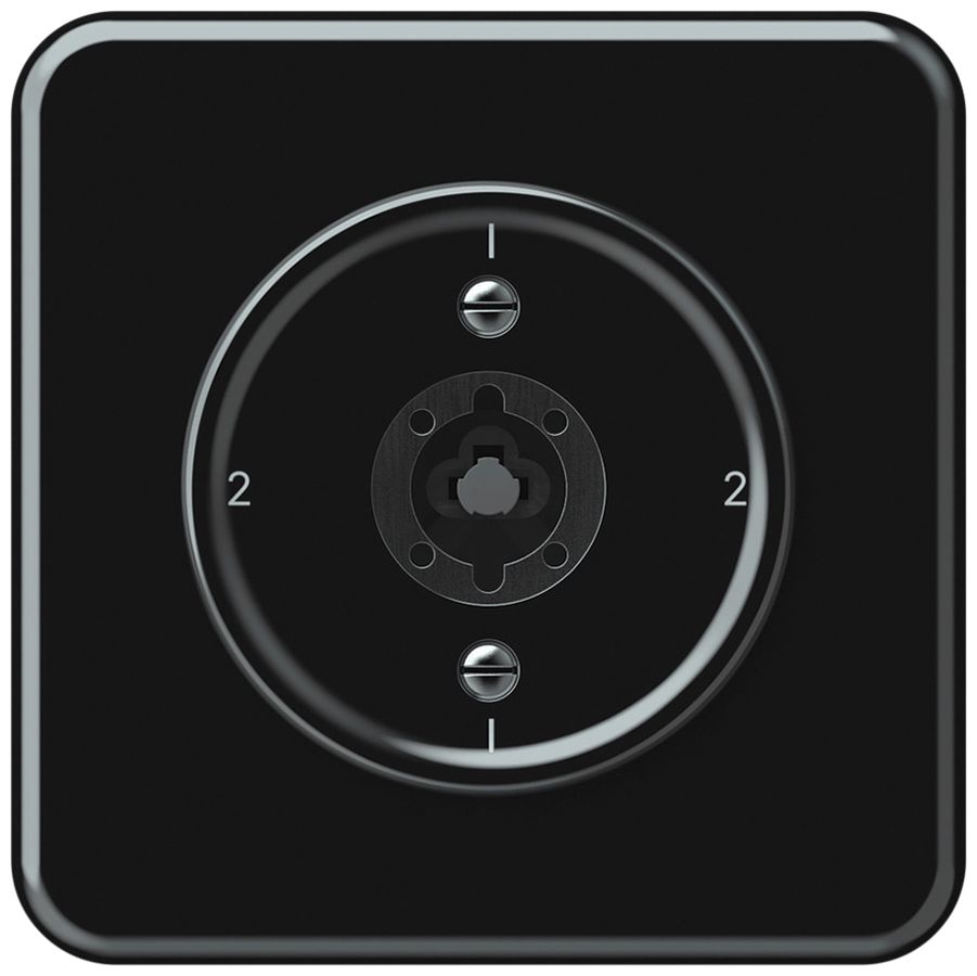 Interruttore a chiave INC origin commutatore 3/1L 16A 250V 1-2-1-2 92×92mm nero