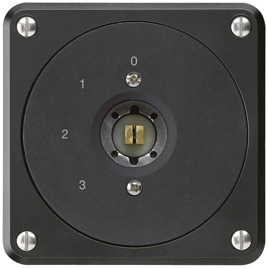 Interruttore a chiave quadrata INC robusto senza coperchio 5/1P nero combi