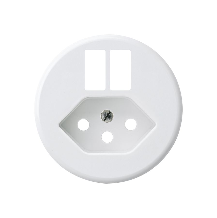 Frontscheibe basico H f.Steckdose 2×USB & Typ 13 weiss