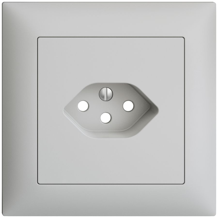 Kit frontal ENC EDIZIOdue gris clair 88×88mm 1×T13