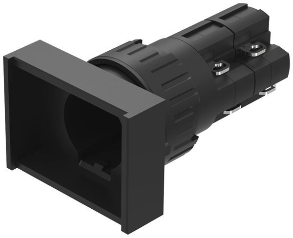 Leuchtdrucktastervorsatz EAO 31 18×24mm 1Ö+1S schwarz IP65
