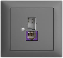 EB-Dose T+T 6P/1×R45 DSL-Breitband EDIZIOdue dunkelgrau