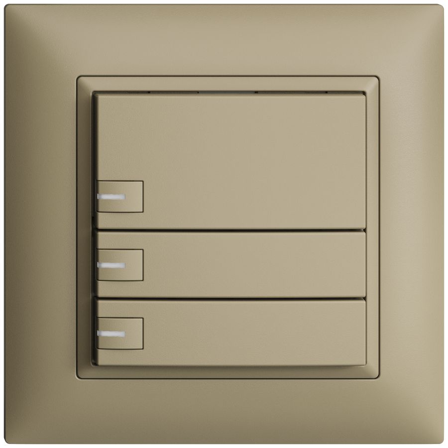 UP-Universaltaster 3×1T Schraubklemme EDIZIOdue sand, mit LED