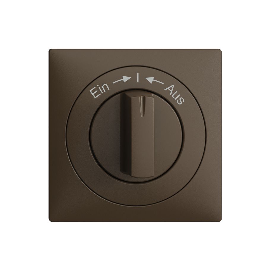 Frontset EDIZIOdue Ein->I<-Aus coffee 60×60mm für Schwenktaster