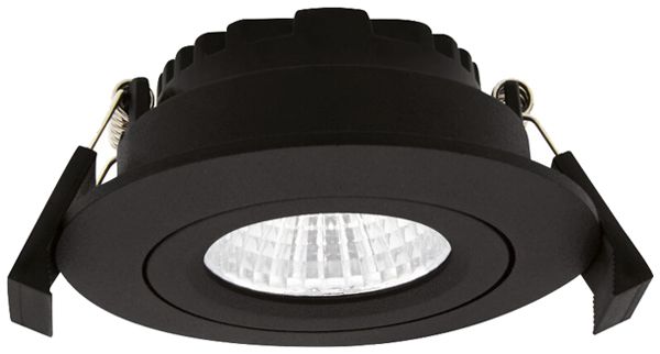 Downlight LED DOTLUX CIRCLEminidim 6W 580lm 3000K IP44 38° REG Ø85mm nero