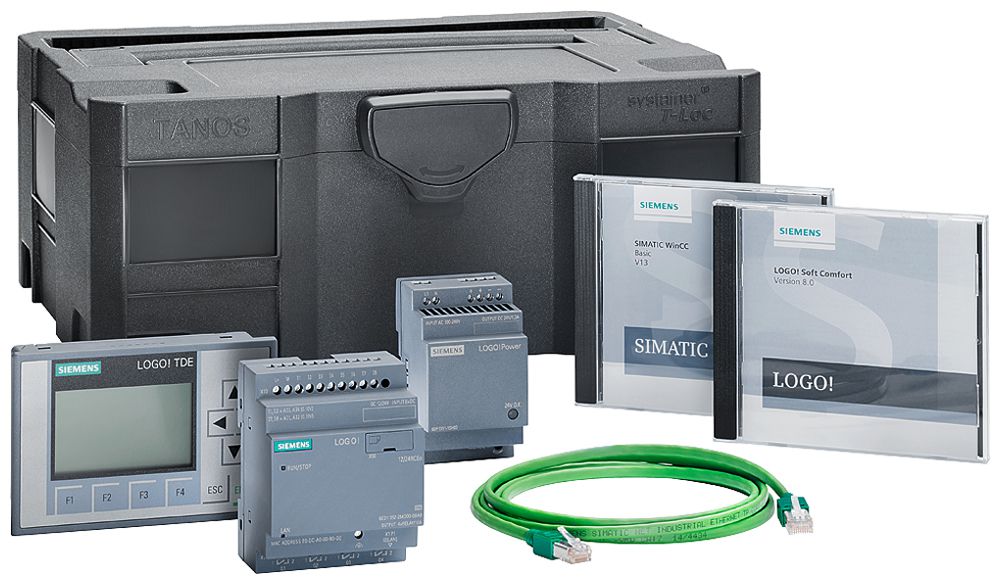 Starterkit Siemens LOGO 8 12/24RCEO, mit Textdisplay