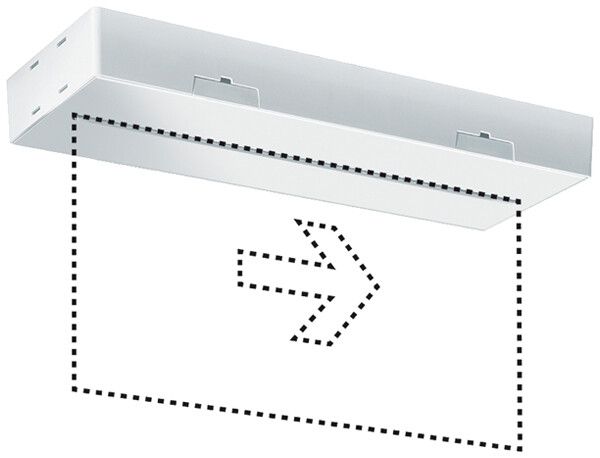 Luminaire de secours ESYLUX SLX 32 LEDi Display 24…230V, blanc