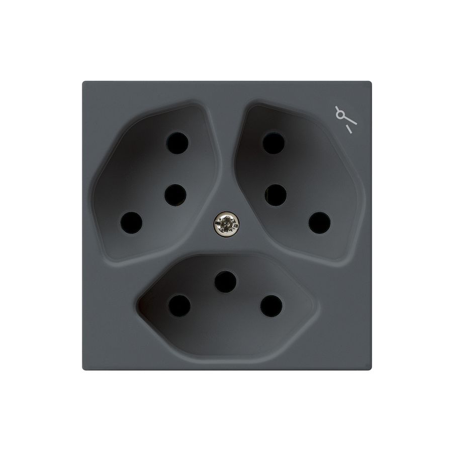 UP-Steckdose kallysto 3×T13 anthrazit mit Kinderschutz